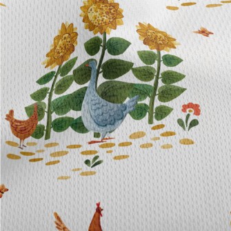 Sunflowers And Roosters Athletic Mesh Flat Back