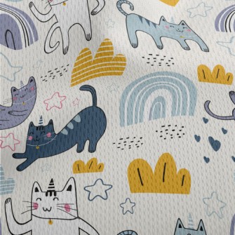 Happy Swinging Cat Athletic Mesh Flat Back