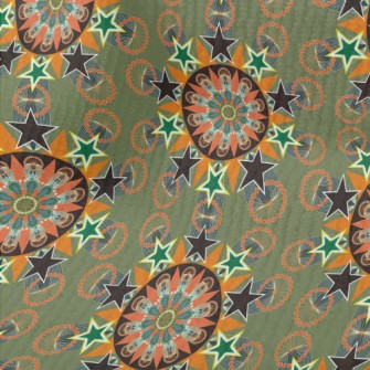 Stars Dotted Flowers Terry