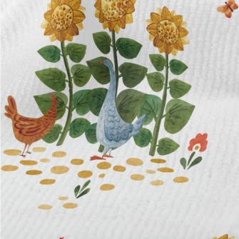 Sunflowers And Roosters Terry