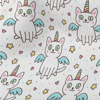 Rainbow Unicorn Kitten Terry