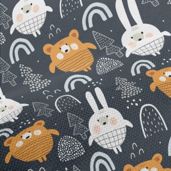 Forest Bear And Rabbit Performance Linen