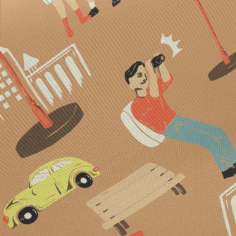 Travel Sightseeing People Twill