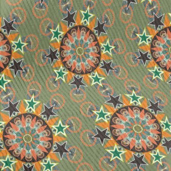 Stars Dotted Flowers Standard Corduroy