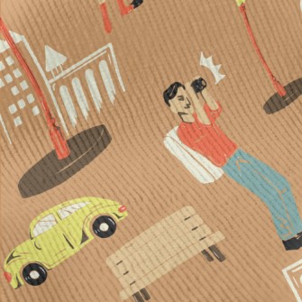 Travel Sightseeing People Standard Corduroy