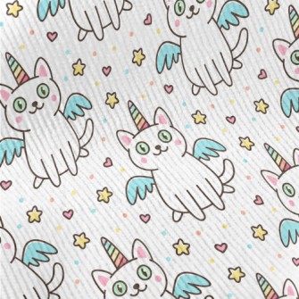 Rainbow Unicorn Kitten Standard Corduroy