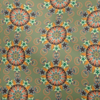 Stars Dotted Flowers Dobby