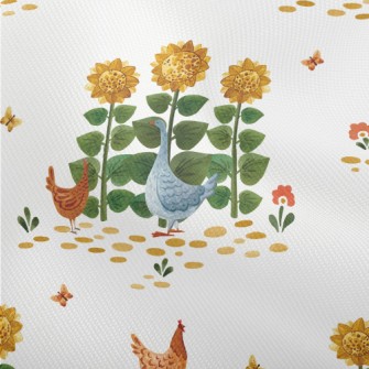 Sunflowers And Roosters Dobby