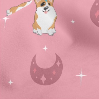 Crescent Unicorn Corgi Micro Fleece