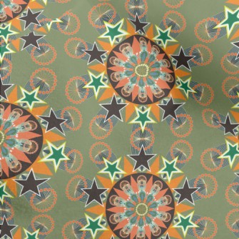 Stars Dotted Flowers Micro Fleece
