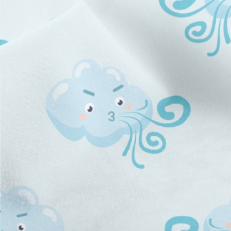 Strong Wind Blowing White Clou Micro Fleece