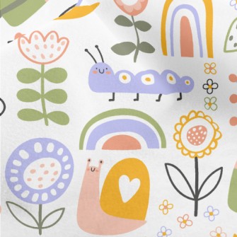 Cartoon Snail Caterpillar Micro Fleece