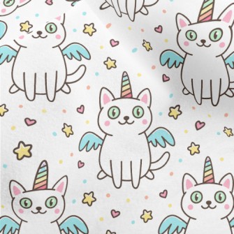 Rainbow Unicorn Kitten Micro Fleece