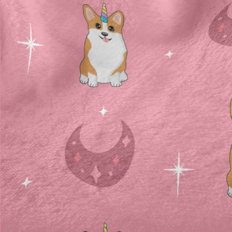 Crescent Unicorn Corgi Minky