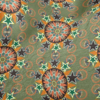 Stars Dotted Flowers Minky