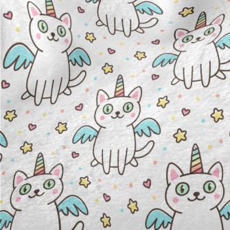 Rainbow Unicorn Kitten Minky