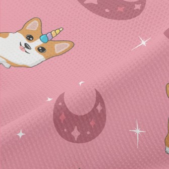 Crescent Unicorn Corgi Piqué