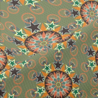 Stars Dotted Flowers Piqué