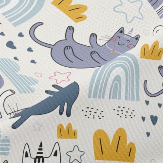 Happy Swinging Cat Piqué