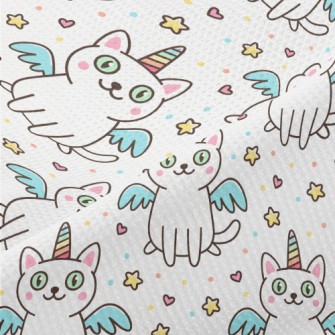 Rainbow Unicorn Kitten Piqué