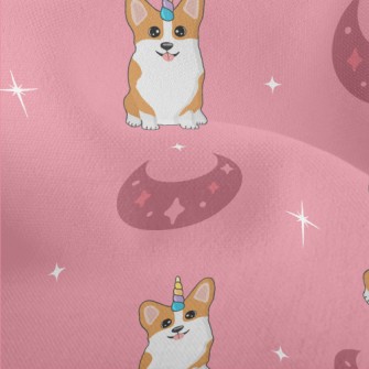 Crescent Unicorn Corgi Lightweight Performance Linen