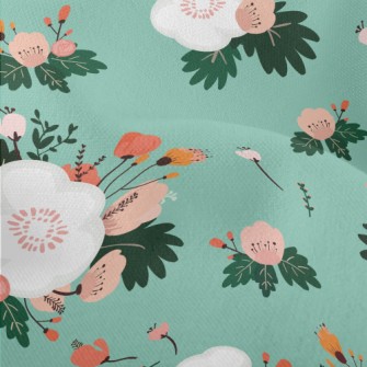 Beautiful Flowers In Bloom Lightweight Performance Linen