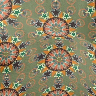 Stars Dotted Flowers Lightweight Performance Linen