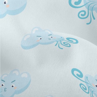 Strong Wind Blowing White Clou Lightweight Performance Linen