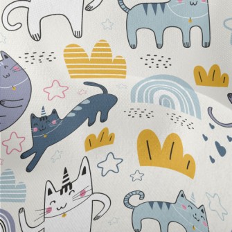 Happy Swinging Cat Lightweight Performance Linen