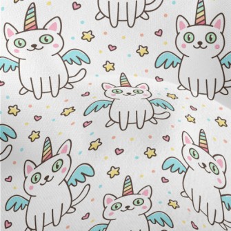 Rainbow Unicorn Kitten Lightweight Performance Linen