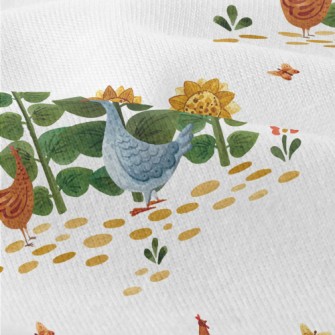 Sunflowers And Roosters Modern Jersey