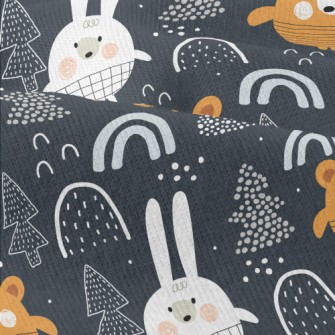 Forest Bear And Rabbit Modern Jersey