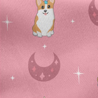 Crescent Unicorn Corgi Jersey Backed Fleece