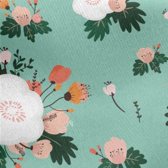 Beautiful Flowers In Bloom Jersey Backed Fleece