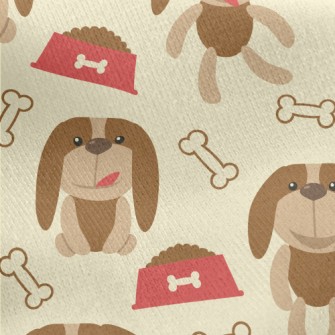 Floppy-eared Dog Food Jersey Backed Fleece