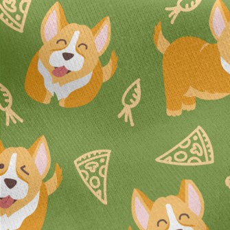 Greedy Corgi Jersey Backed Fleece