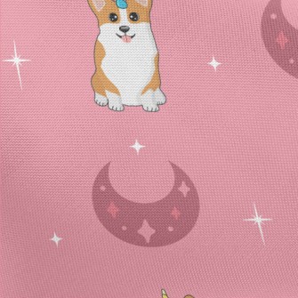 Crescent Unicorn Corgi Pongee