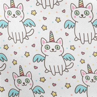 Rainbow Unicorn Kitten Pongee