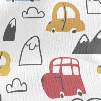 Colorful Cars Stretch Jersey