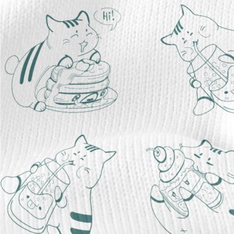 Big Eater Kitten Stretch Jersey