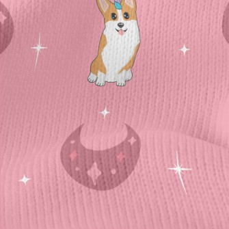 Crescent Unicorn Corgi Stretch Jersey