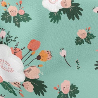 Beautiful Flowers In Bloom Lightweight Cotton Poplin