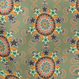 Stars Dotted Flowers Lightweight Cotton Poplin
