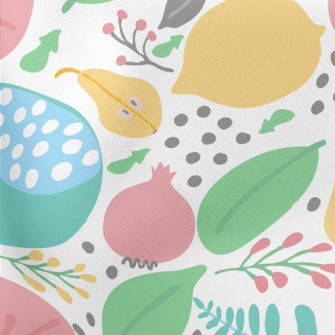 Artistic Style Fruit Lightweight Cotton Poplin