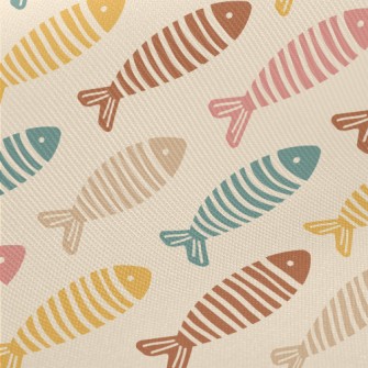 Fish Cut Into Pieces Midweight Cotton Poplin