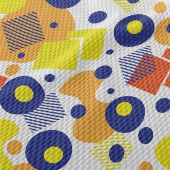 Colorful Geometric Pattern Birdseye Piqué