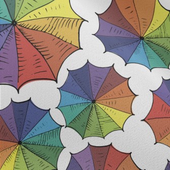 Colorful Patchwork Umbrella Chiffon