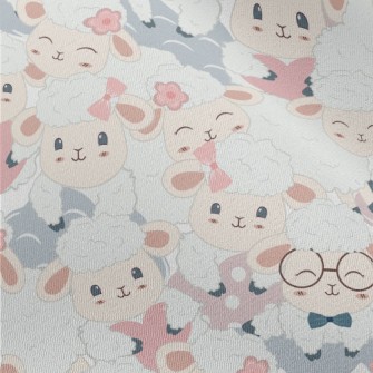 Cute Sheep Family Chiffon