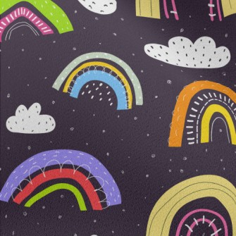 Color Block Rainbow Clouds Chiffon