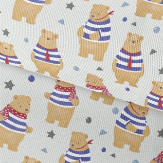 Cute Navy Bear Waterproof Oxford